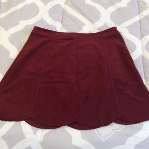 One the land burgundy skirt